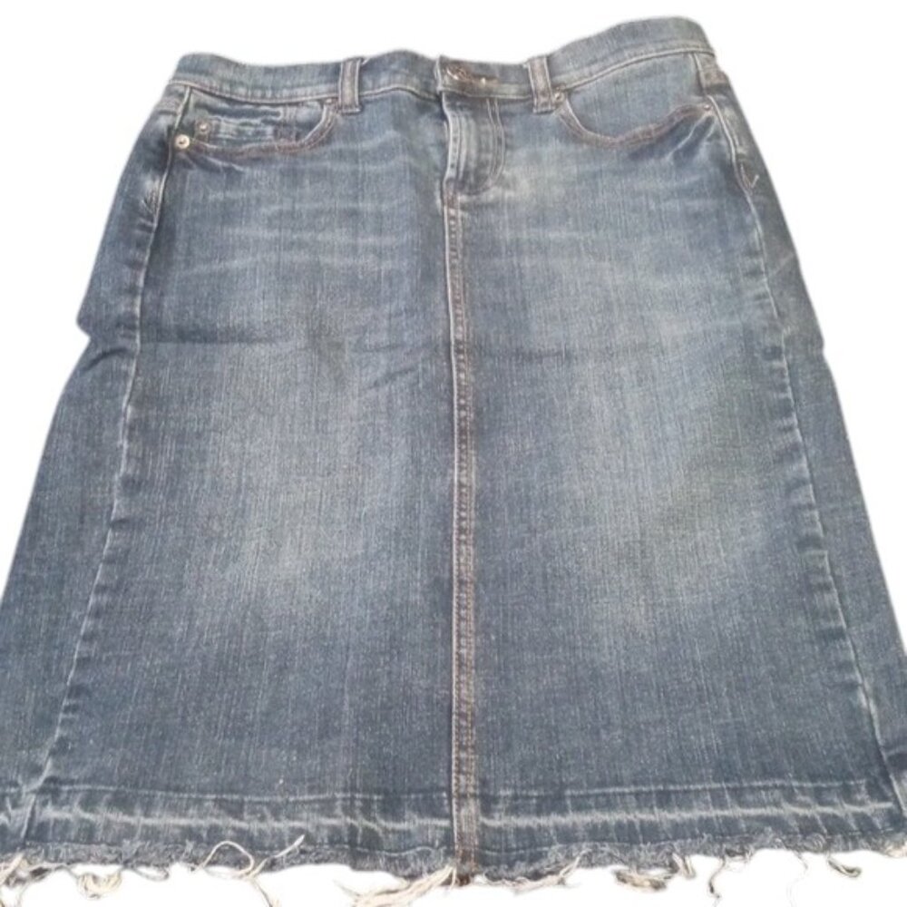 Mixit | denim stretch skirt | sz 4 | 15 x 24